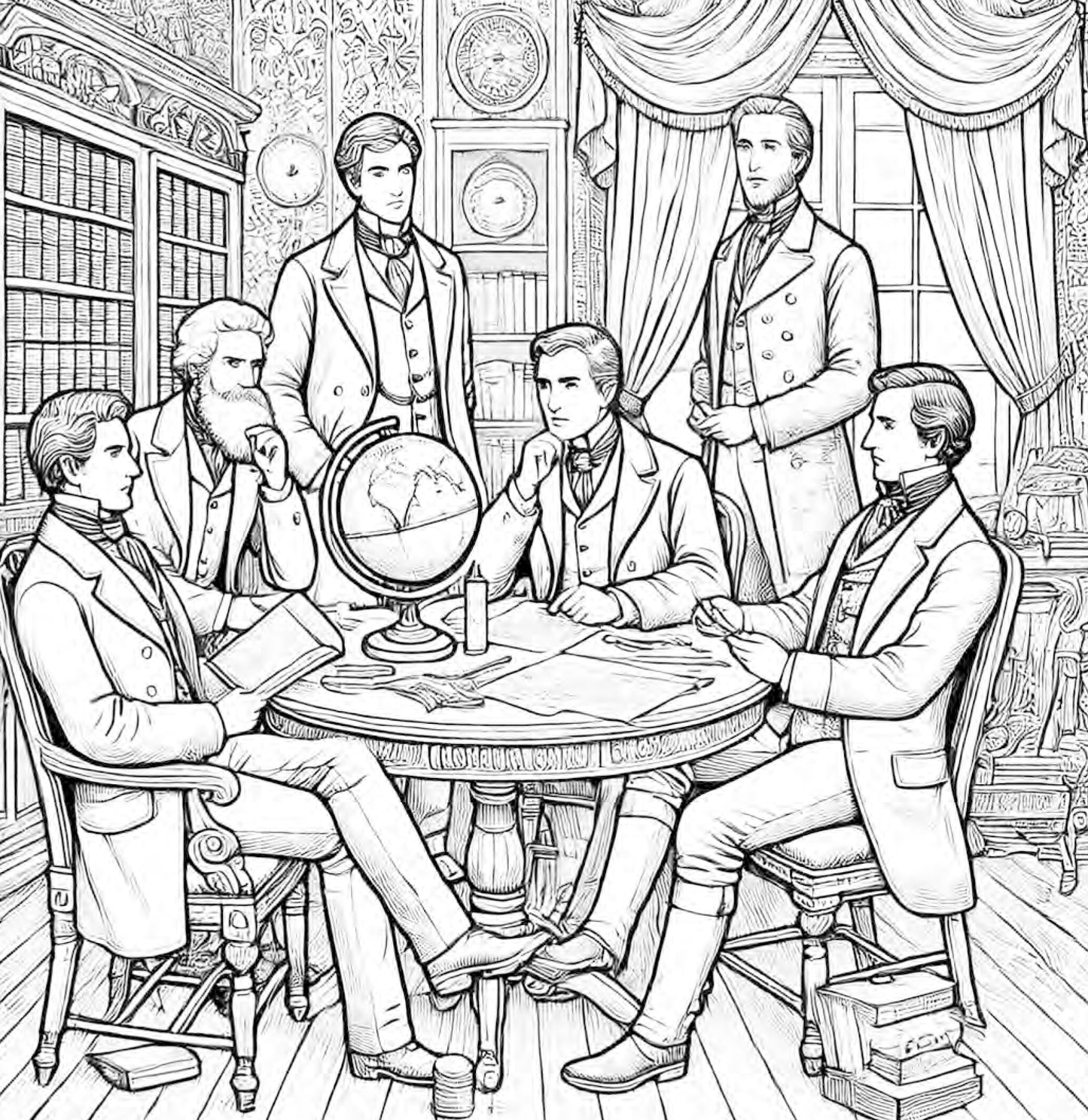 Jules Verne: Reise um die Welt in 80 Tagen. Malbuch für Kinder und Erwachsene